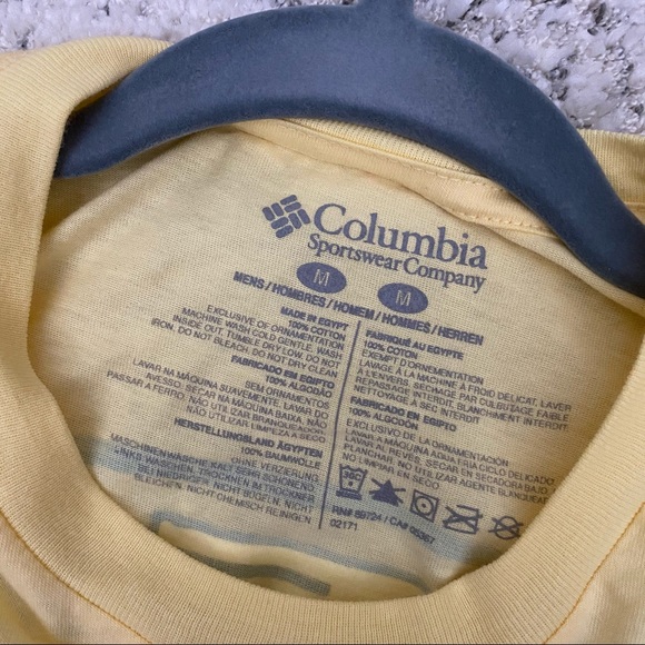 COLUMBIA | yellow short sleeve tee w/ fish graphic - Picture 3 of 3